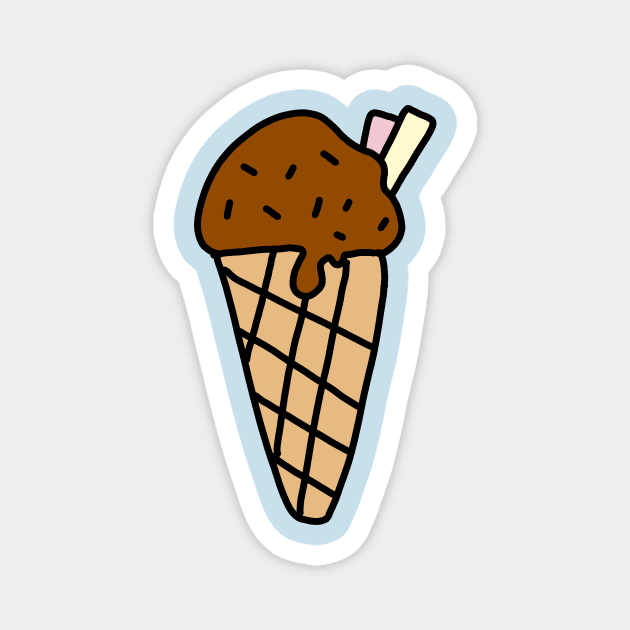 chocolate corn ice cream Magnet by Moonsayfar 