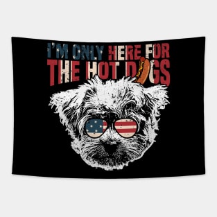 Maltese Shirt Funny 4th of July Pup Tee Tapestry