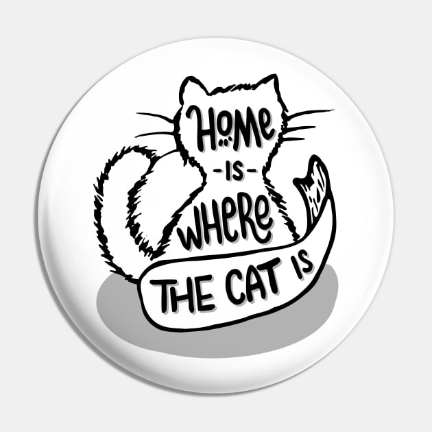 Home Is Where The Cat Is Pin by aftrisletter