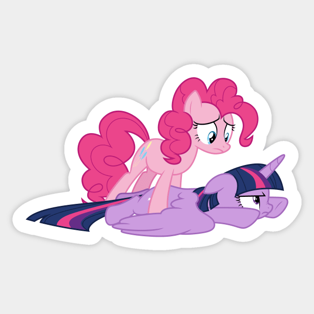 Pinkie Pie tackled Twilight Sparkle 1 - My Little Pony - Sticker