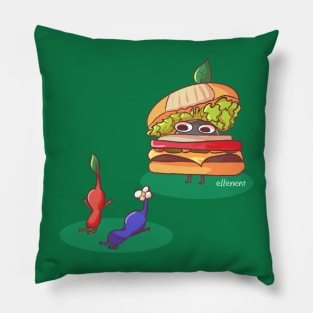 Pikmin worshiping the Burger Pikmin Pillow