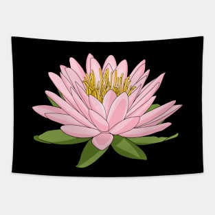 Pink lotus flower blooming Tapestry