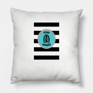 Stay Hungry Black Stripes Pillow