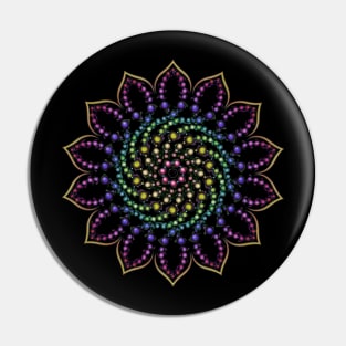 Spiral Spot Mandala Pin