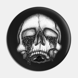 Cosmic Crying Skull by Skye Rain Art Pin