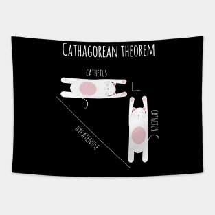 Cathagorean Theorem Cat Lovers T shirt Tapestry