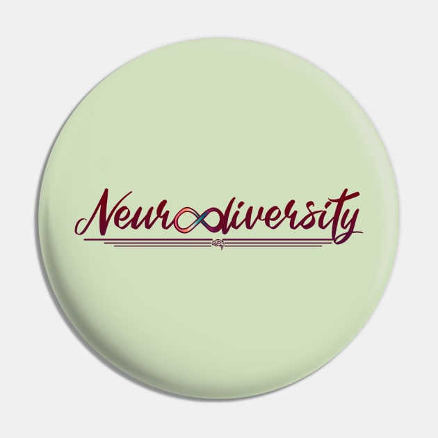 Neurodiversity (front and back design) Pin by LondonAutisticsStandingTogether