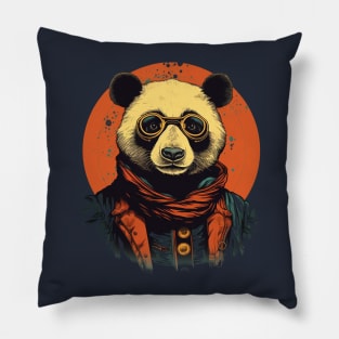 Vintage Panda Bear Pillow