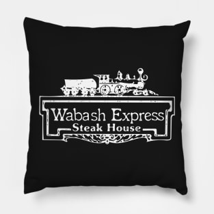 Wabash Express Steak House Vintage Durham North Carolina Pillow