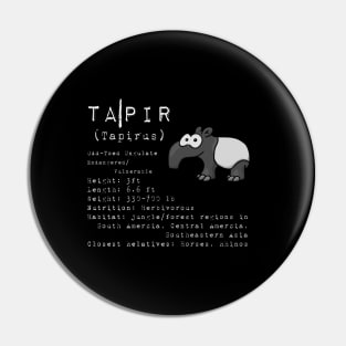 Funny Cartoon Tapir Fact Sheet Profile Description Pin