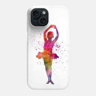 Ballet girl in watercolor Phone Case