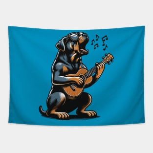 Dog Playing Guitar Singing Boerboel Bull Mastiff Tapestry