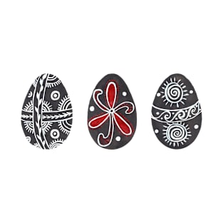 Pysanka Easter Eggs - Set of 3 Handpainted eggs Designs T-Shirt