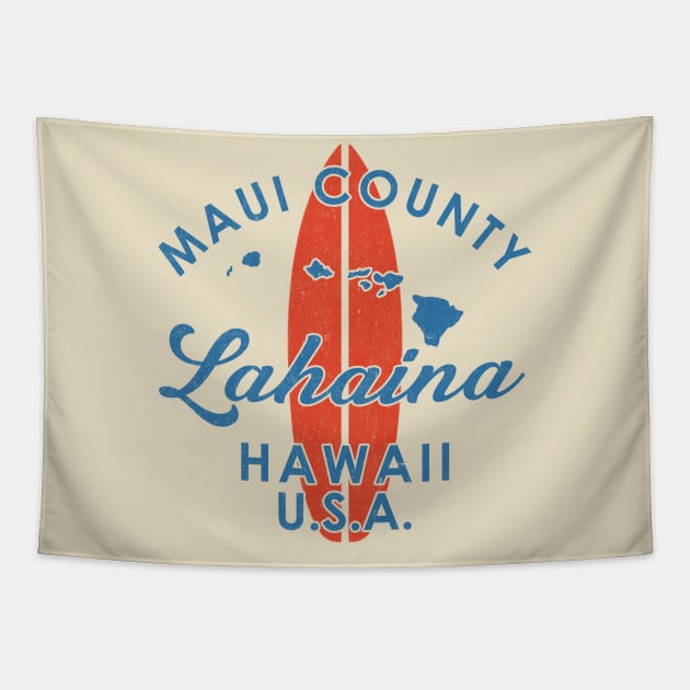 Maui Lahaina Hawaii Hawaiian Islands Vintage Tapestry by AnKa Art