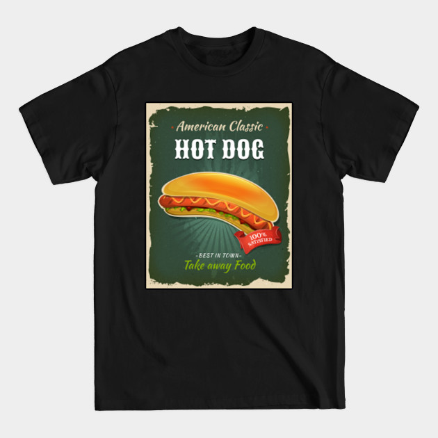 Disover Retro Fast Food Hot Dog - Hot Dog - T-Shirt