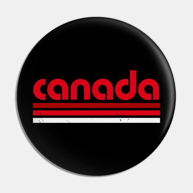 Retro Canada Word Art // Vintage Grunge Canadian Soccer Pin by Now Boarding