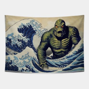 The Creature from the Black Lagoon and the Great Wave Tapestry