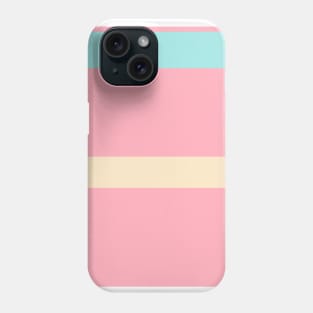 A rare alliance of Soft Pink, Robin'S Egg Blue, Magic Mint and Bisque stripes. Phone Case