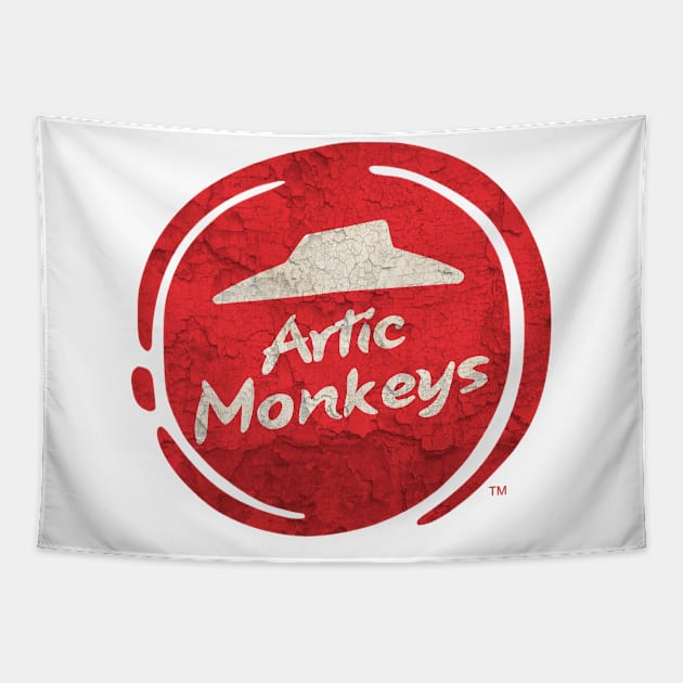 Cosplay Parody Pizza Hut Vintage Music Lovers - Artic Monkeys Tapestry by kumurkumur