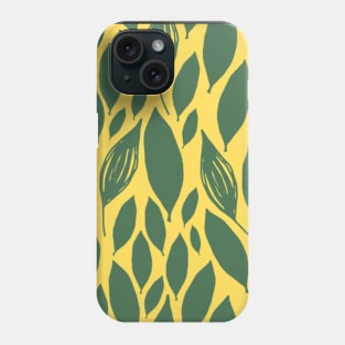 Leaves in yellow Phone Case