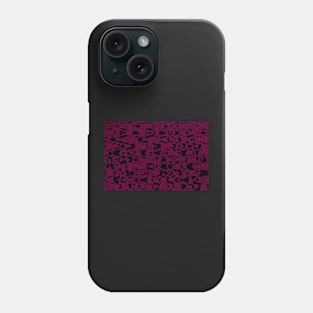 Deep purple backgroud, black particles design Phone Case