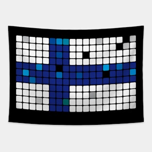 Finland Flag Mosaic Tapestry