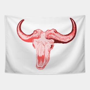 Buffalo Pink Skull Tapestry