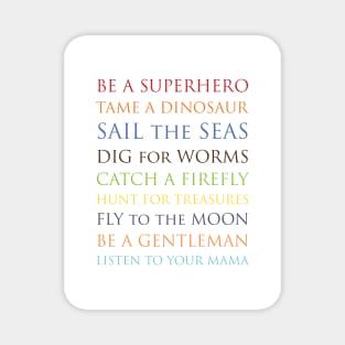 Be A Superhero, rainbow multi-color palette Magnet