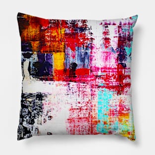 Summertime Exchange Abstract Painting Pillow