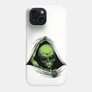 Scary Peeking Alien Coming Out Of Your Wherever Phone Case