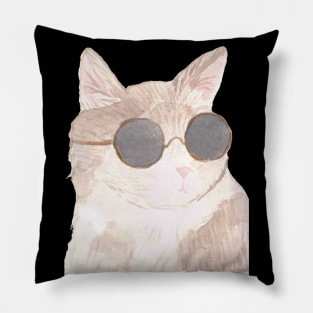 Sunglasses cat Pillow