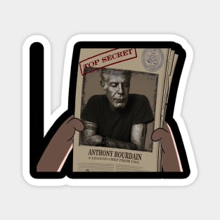 anthony bourdain-animation in the newspaper Magnet