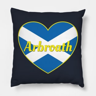 Arbroath Scotland UK Scotland Flag Heart Pillow