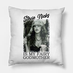 Stevie Nicks Black and White Pillow