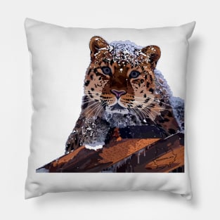 Far Eastern leopard Pillow