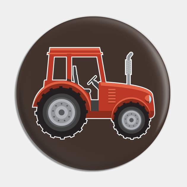 Tractor Farmer Pin by Shirtbubble