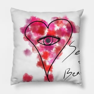 See the Beauty Heart Pillow