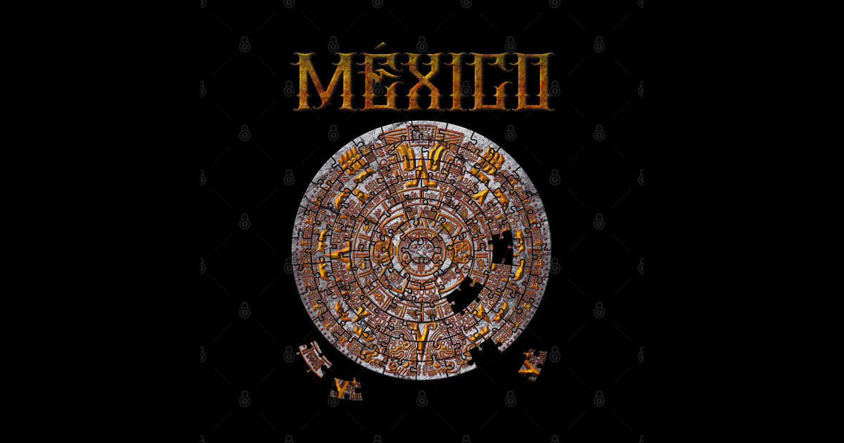 Aztec Calendar Puzzle Aztec Calendar Sticker TeePublic