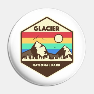 Glacier National Park Retro Pin