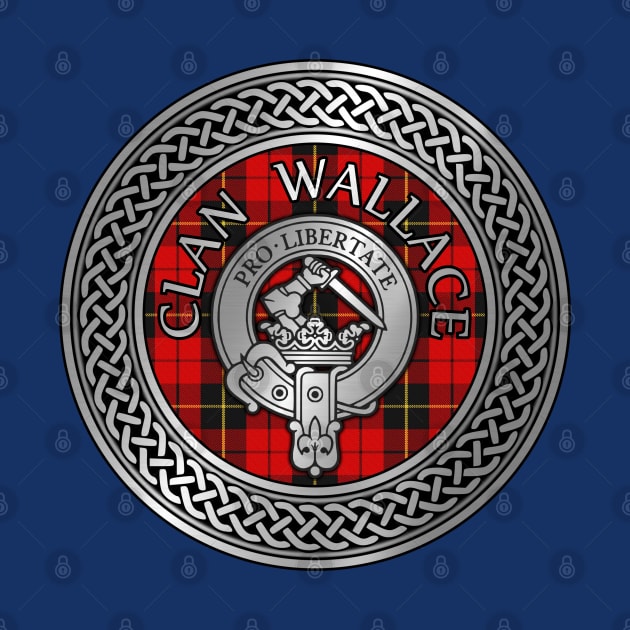 Clan Wallace Crest & Tartan Knot by Taylor'd Designs