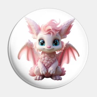 Adorable Baby Cotton Candy Dragon Pin