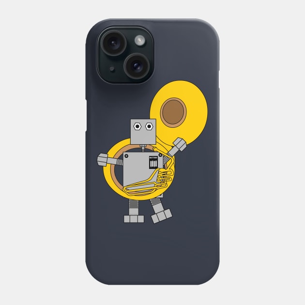 Tuba Robot Phone Case by Barthol Graphics