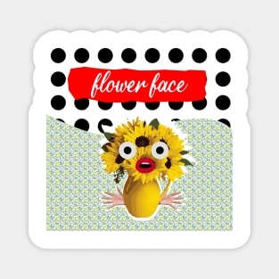 Flower Face - Zine Culture Magnet