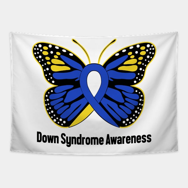 Down Syndrome Awareness Butterfly Hope Tapestry by Shaniya Abernathy