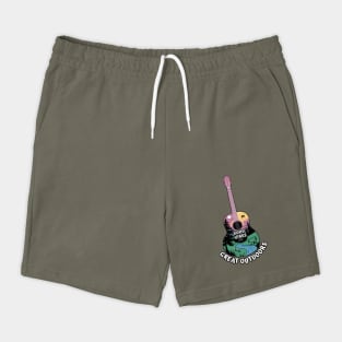 Good Vibes Great Outdoors Guitar Nature Design Shorts