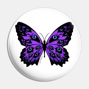 Hope, the blue-eyed butterfly, for Lupus Awareness Pin