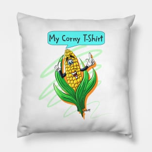 Corny Fall Autumn Tshirt Halloween and Thanksgiving Gift Pillow