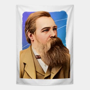 German Philosopher Friedrich Engels illustration Tapestry