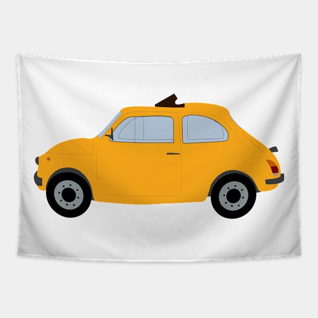 fiat 500 Tapestry by seem illustrations 