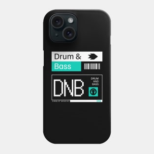 DRUM AND BASS  - DNB Ticket steez (white/teal) Phone Case